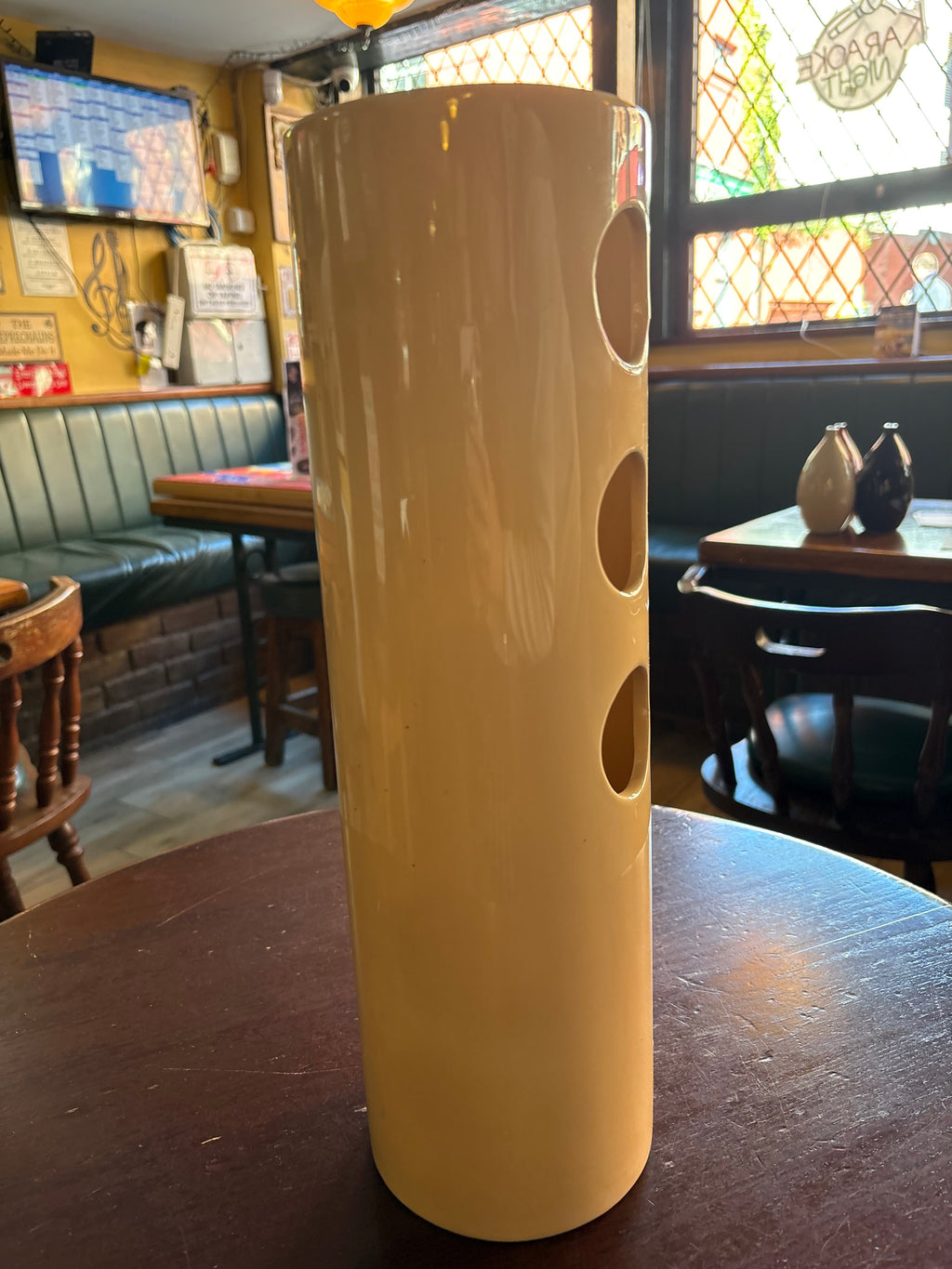 MID CENTURY MODERN CERAMIC SPAGE-AGE UMBERELLA STAND