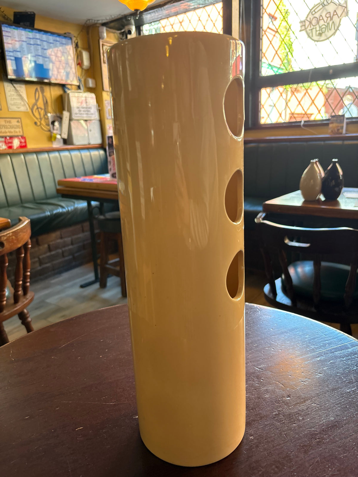 MID CENTURY MODERN CERAMIC SPAGE-AGE UMBERELLA STAND