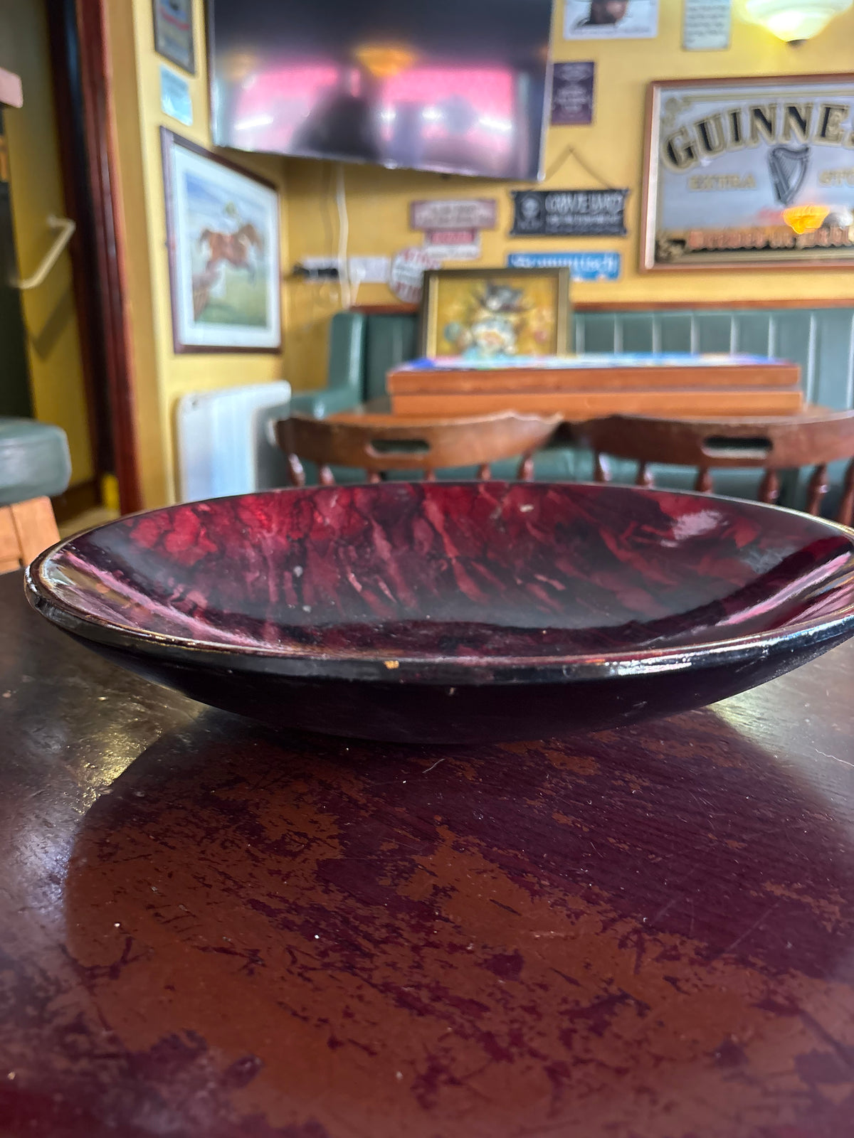 EARLY 20TH CENTURY ROYAL DOULTON FLAMBLE GLAZED BOWL
