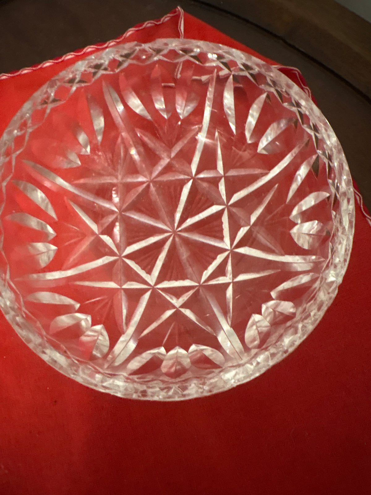 WATERFORD CUT CRYSTAL 8-INCH ROUND CENTREPIECE BOWL