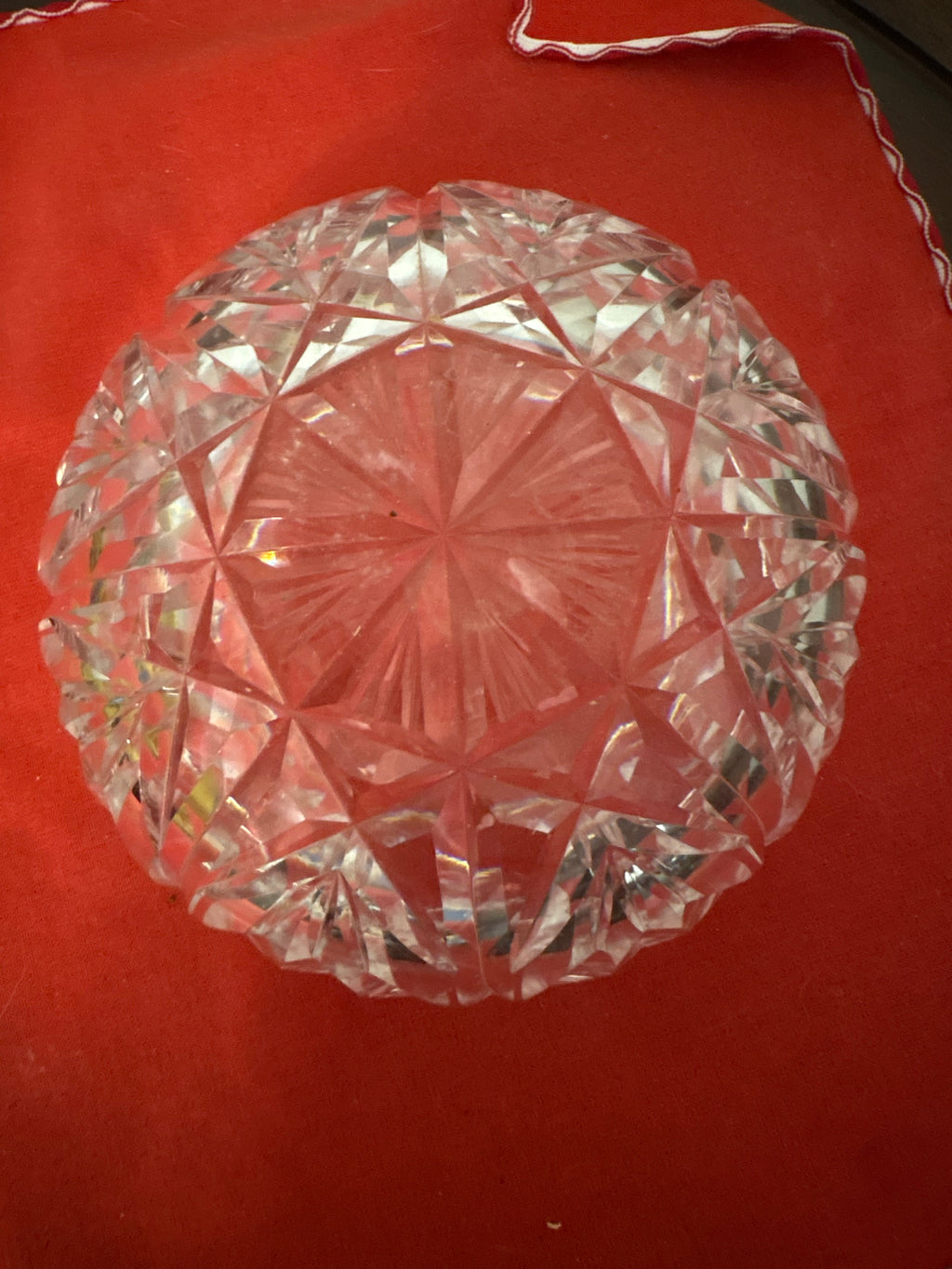 WATERFORD CUT CRYSTAL 8-INCH ROUND CENTREPIECE BOWL