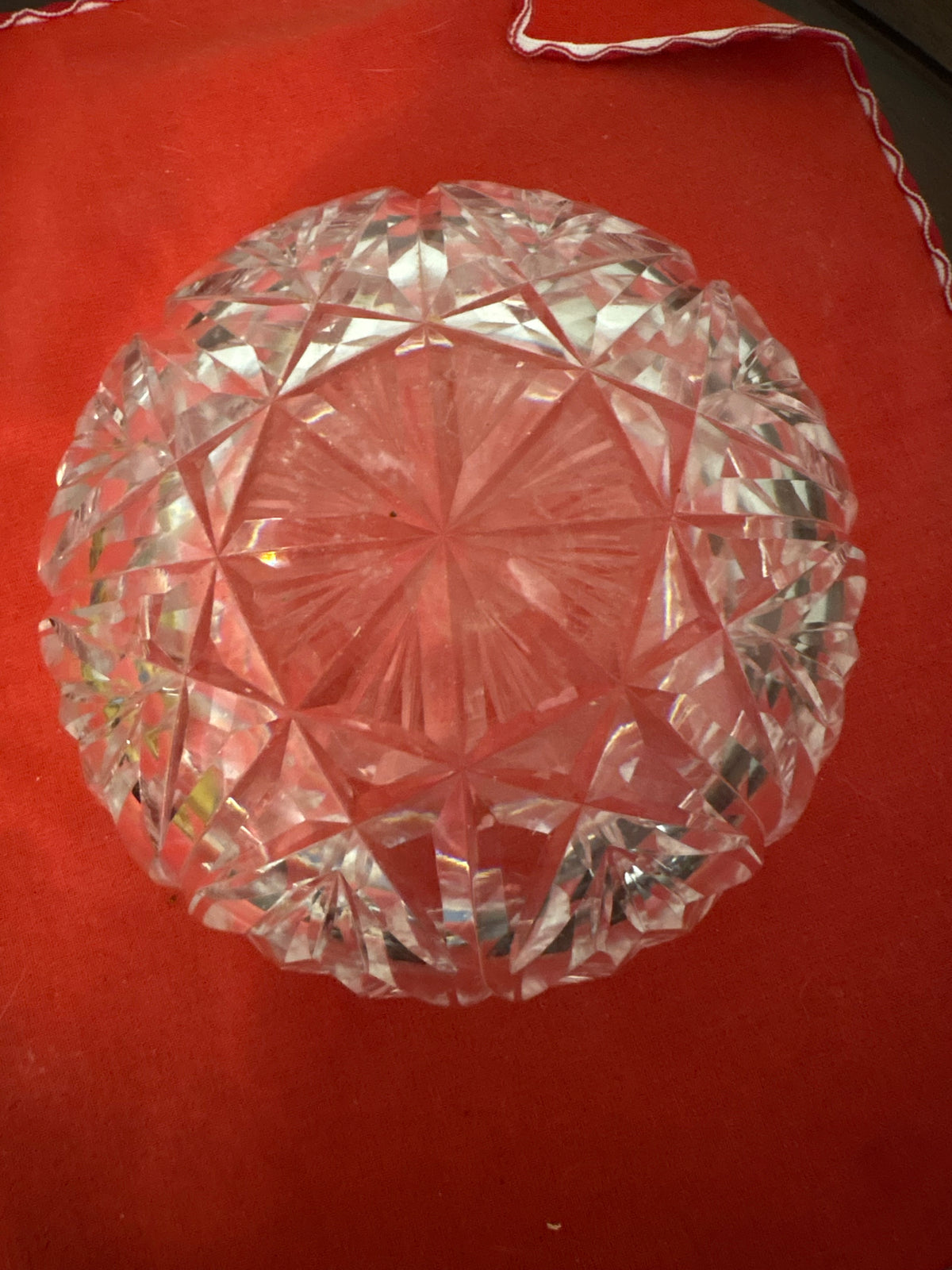 WATERFORD CUT CRYSTAL 8-INCH ROUND CENTREPIECE BOWL
